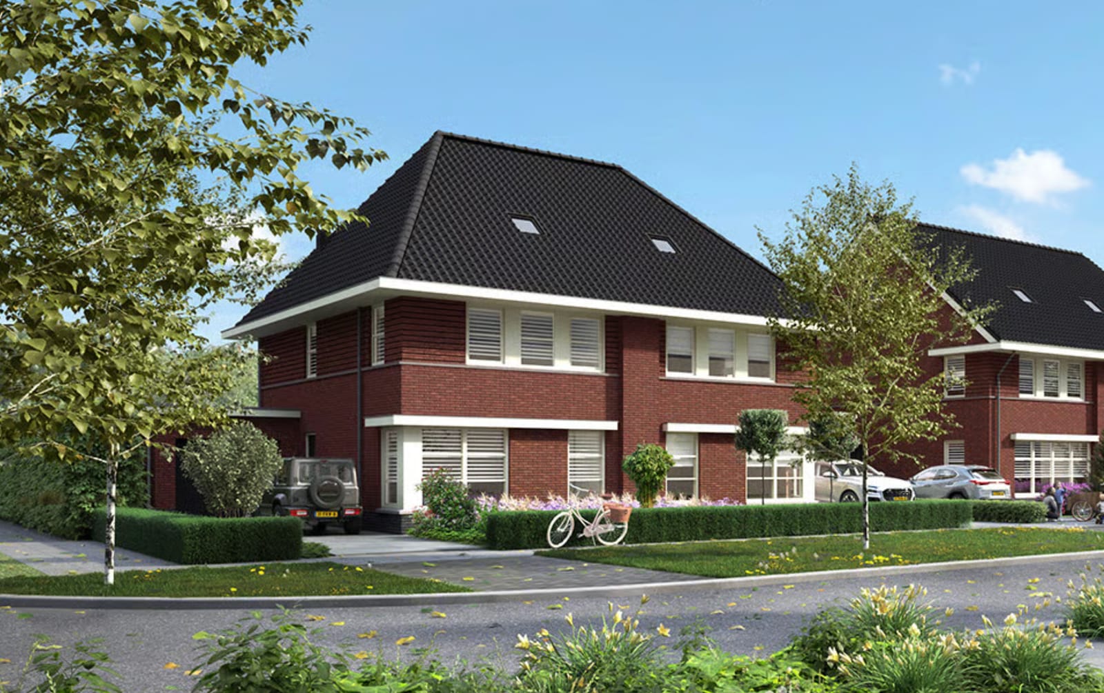Impressie van de royale tweekapper in Wyldehoarne Joure